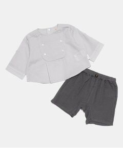 petit main / プティマイン ベビー・キッズウエア | スクエアブラウス＋パンツセット