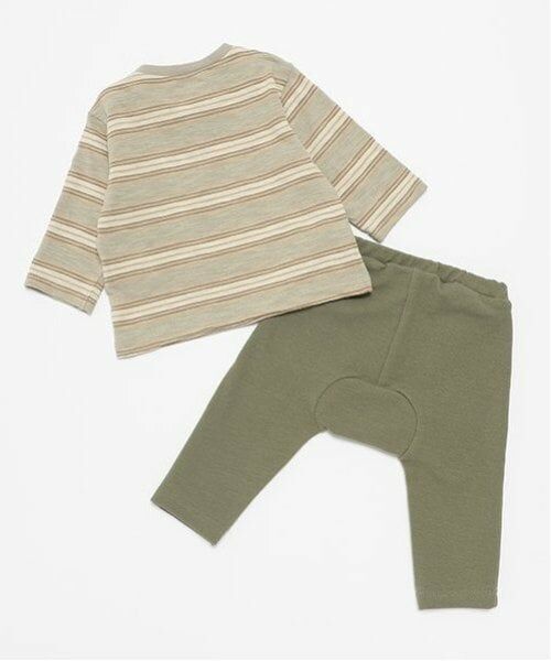 petit main / プティマイン ベビー・キッズウエア | ランダムボーダーセットアップ | 詳細1