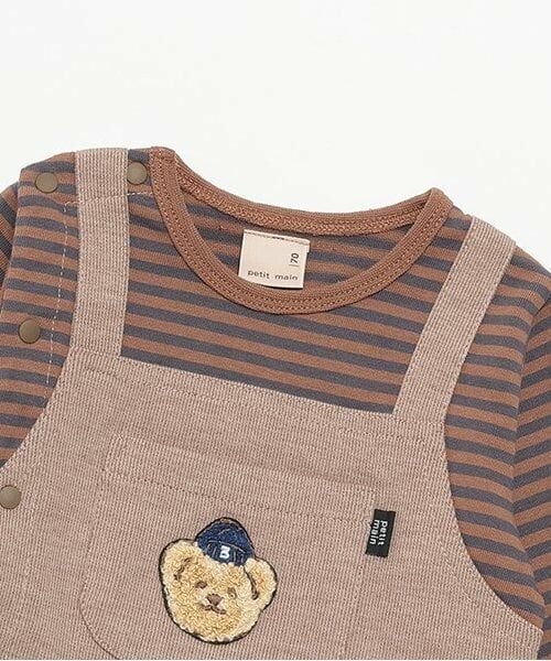 petit main / プティマイン ロンパース | サロペ風カバーオール | 詳細2