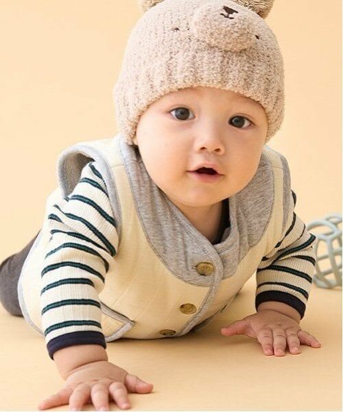 petit main / プティマイン ベビー・キッズウエア | 縦キルトベスト | 詳細1