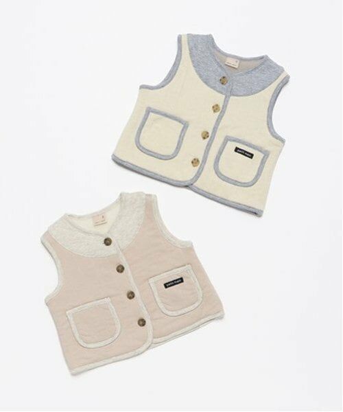 petit main / プティマイン ベビー・キッズウエア | 縦キルトベスト | 詳細9