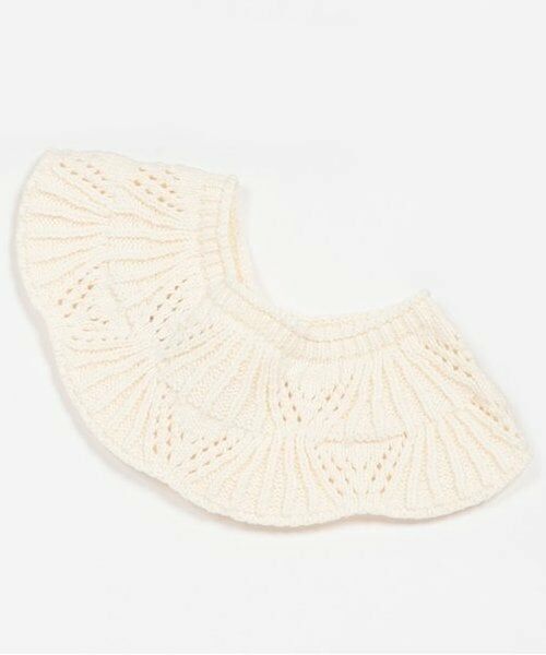 petit main / プティマイン スタイ・ビブ | ニットスタイ（アイボリー）