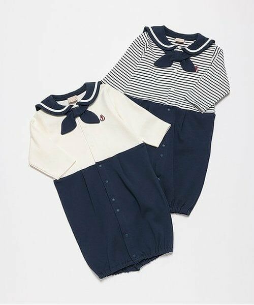 petit main / プティマイン ロンパース | 【弱酸性】セーラー2WAYオール | 詳細11
