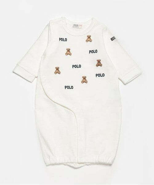 petit main / プティマイン ロンパース | 【POLO BCS】刺繍2WAYオール（アイボリー）
