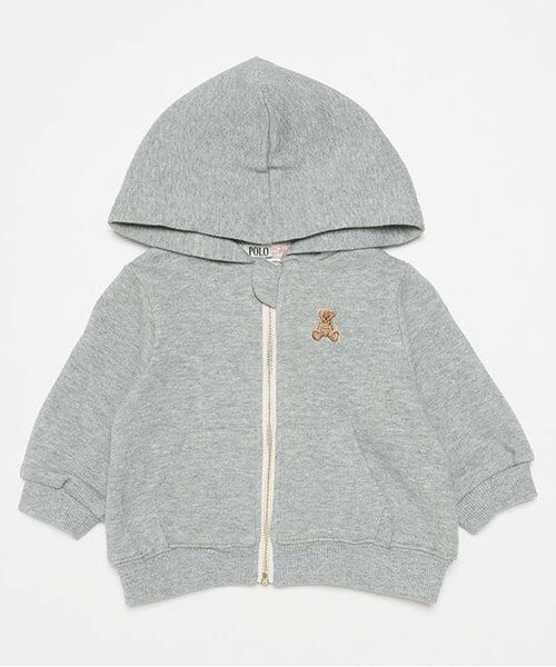 petit main / プティマイン ベビー・キッズウエア | 【POLO BCS】ジップアップパーカー(ベビーサイズ)（トップ グレー）