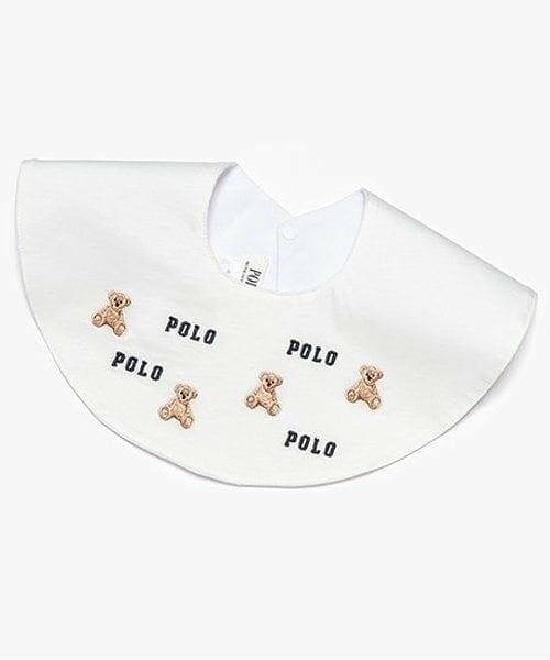 petit main / プティマイン スタイ・ビブ | 【POLO BCS】刺繍スタイ（アイボリー）