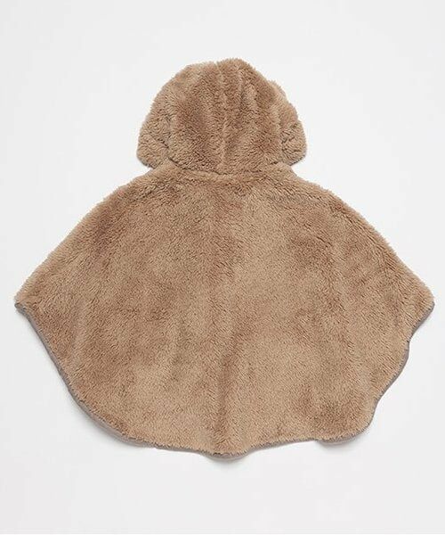 petit main / プティマイン ベビー・キッズウエア | 【抗菌防臭】2WAYアニマルボアケープ | 詳細1