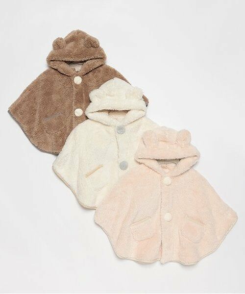 petit main / プティマイン ベビー・キッズウエア | 【抗菌防臭】2WAYアニマルボアケープ | 詳細13