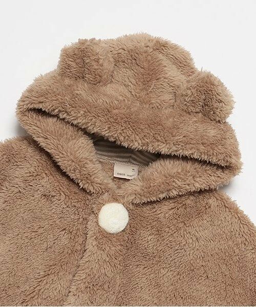 petit main / プティマイン ベビー・キッズウエア | 【抗菌防臭】2WAYアニマルボアケープ | 詳細2