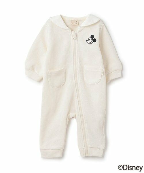 petit main / プティマイン ロンパース | 【Disney】セーラーカラーカバーオール（アイボリー）