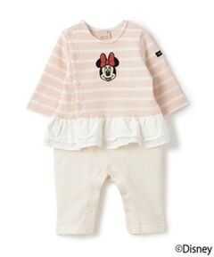 petit main / プティマイン ロンパース | 【Disney】ボーダー切替カバーオール