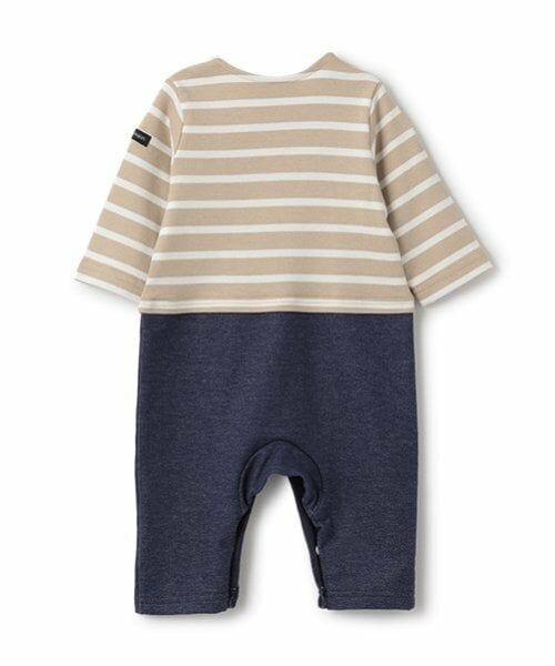 petit main / プティマイン ロンパース | 【Disney】ボーダー切替カバーオール | 詳細1