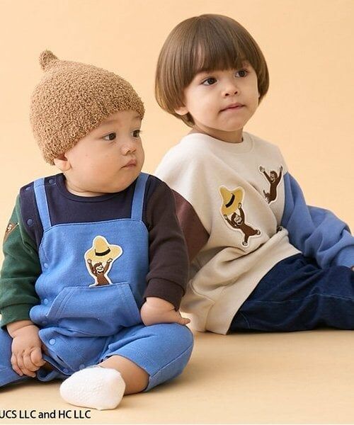 petit main / プティマイン ベビー・キッズウエア | 【おさるのジョージ】サロペット風カバーオール | 詳細3