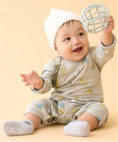 petit main / プティマイン ロンパース | 恐竜総柄カバーオール