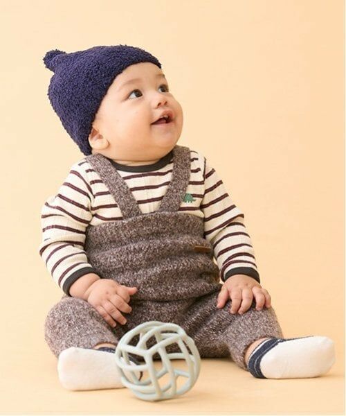 petit main / プティマイン ベビー・キッズウエア | サスつきニットパンツ（モカ茶）