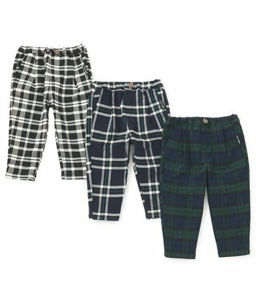 petit main / プティマイン その他パンツ | 裏起毛チェックテーパードパンツ | 詳細18