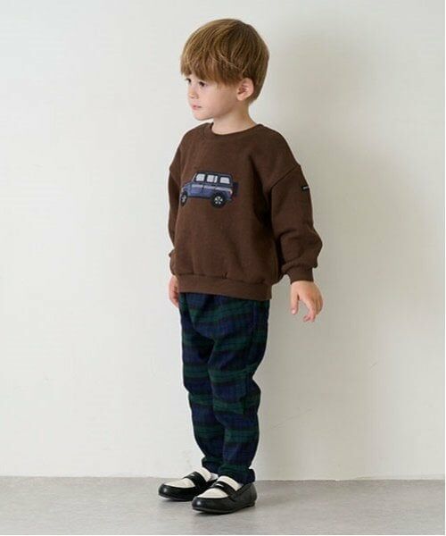 petit main / プティマイン その他パンツ | 裏起毛チェックテーパードパンツ | 詳細2