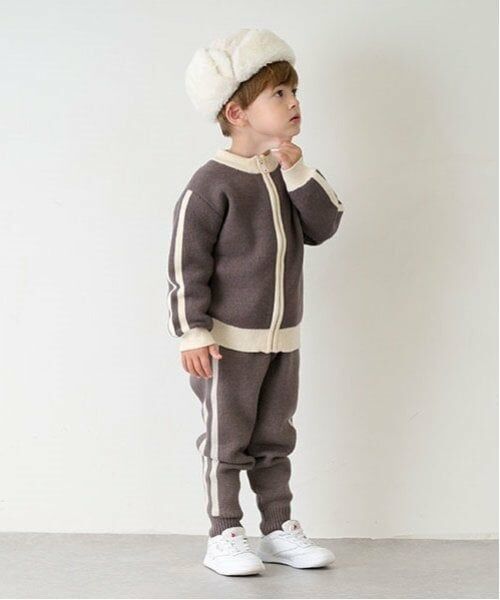 petit main / プティマイン その他パンツ | ニットトラックパンツ | 詳細1