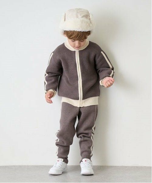 petit main / プティマイン その他パンツ | ニットトラックパンツ | 詳細2