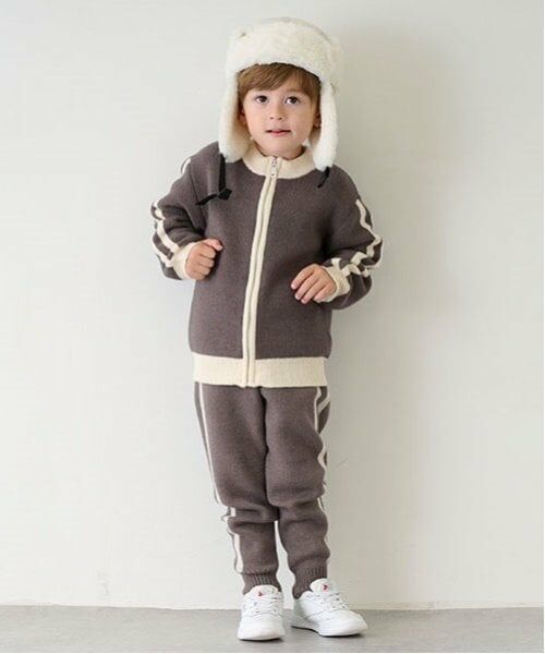 petit main / プティマイン その他パンツ | ニットトラックパンツ | 詳細4