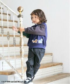 petit main / プティマイン その他パンツ | ストレッチヘリンボーンパンツ