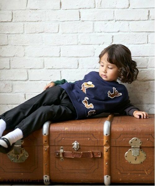 petit main / プティマイン その他パンツ | ストレッチヘリンボーンパンツ | 詳細1