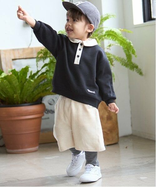 petit main / プティマイン その他パンツ | 【GOODPRICE】レギつきハーフパンツ（ECRU(キナリ)）