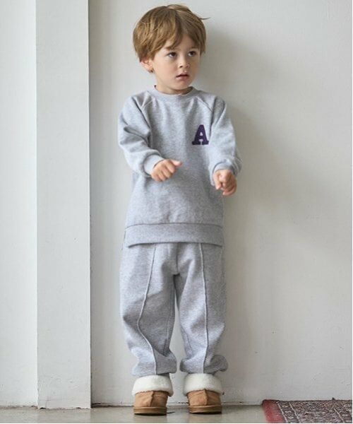 petit main / プティマイン その他パンツ | 【GOODPRICE】裏起毛カットパンツ（トップ グレー）