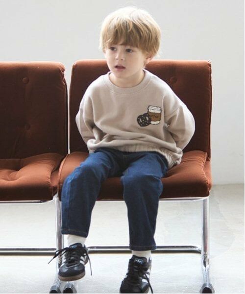 petit main / プティマイン その他パンツ | 裏起毛デニムストレートパンツ | 詳細3