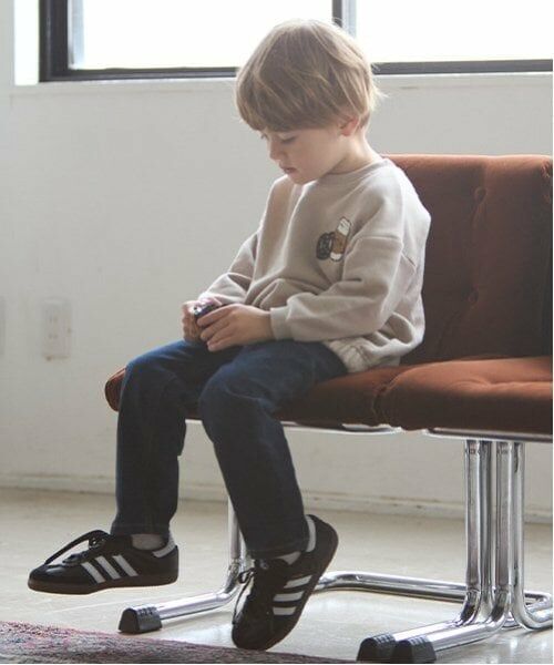 petit main / プティマイン その他パンツ | 裏起毛デニムストレートパンツ | 詳細4