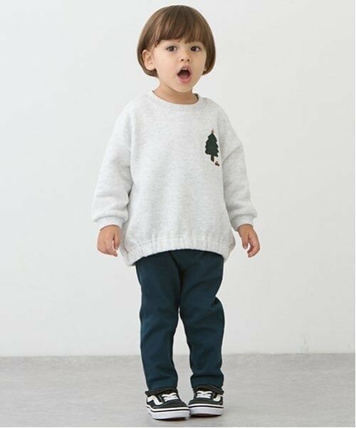 petit main / プティマイン その他パンツ | 【スマイルシリーズ】BOYS裏起毛パンツ（ブルー グリーン）