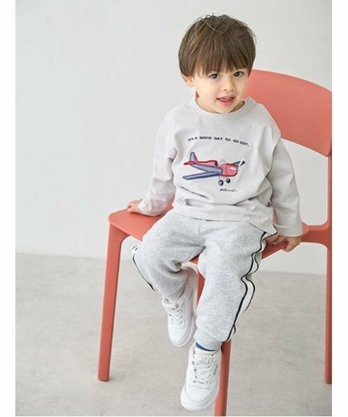 petit main / プティマイン その他パンツ | サイドラインスウェットパンツ | 詳細1