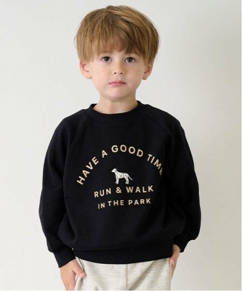 petit main / プティマイン スウェット | 【プティプラ】BOYSトレーナー（黒）