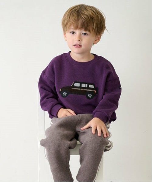 petit main / プティマイン スウェット | 車アップリケトレーナー | 詳細5