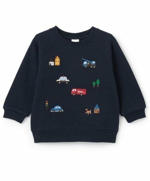 petit main / プティマイン スウェット | 働く車刺しゅうトレーナー | 詳細12