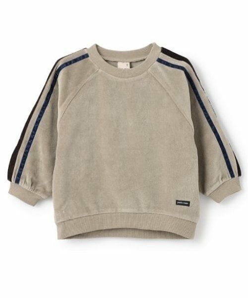 petit main / プティマイン スウェット | ベロア袖ラインプルオーバー | 詳細13