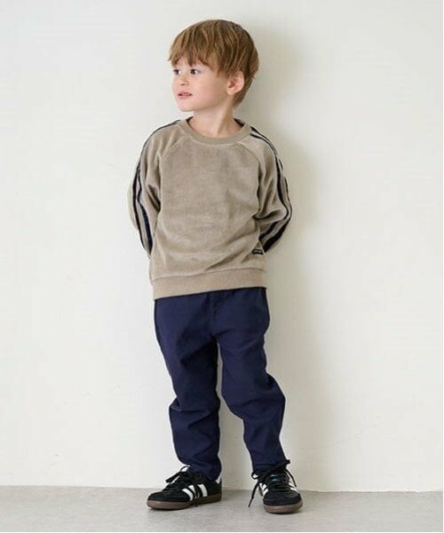 petit main / プティマイン スウェット | ベロア袖ラインプルオーバー | 詳細4