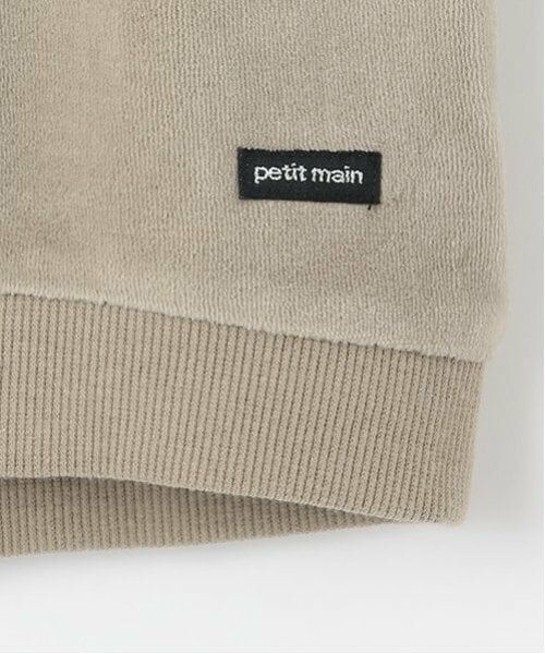 petit main / プティマイン スウェット | ベロア袖ラインプルオーバー | 詳細8