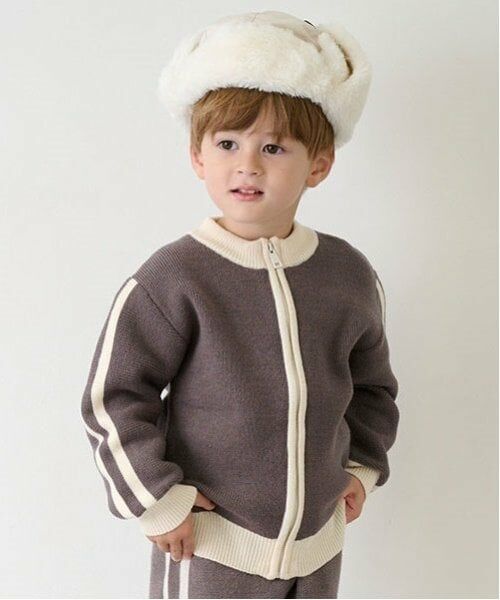 petit main / プティマイン カーディガン・ボレロ | ニットトラックジャケット | 詳細7