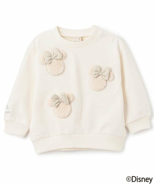 petit main / プティマイン スウェット | 【Disney】ファーモチーフトレーナー（アイボリー）