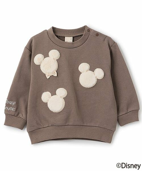 petit main / プティマイン スウェット | 【Disney】ファーモチーフトレーナー（モカ茶）