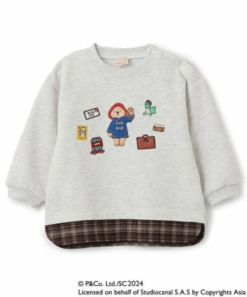 petit main / プティマイン スウェット | 【パディントン(TM)】裾布帛トレーナー（シロ杢）