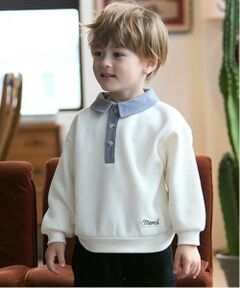 petit main / プティマイン スウェット | 衿配色トレーナー