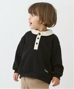 petit main / プティマイン スウェット | 衿配色トレーナー