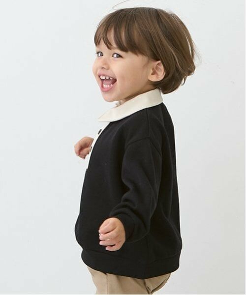petit main / プティマイン スウェット | 衿配色トレーナー | 詳細1