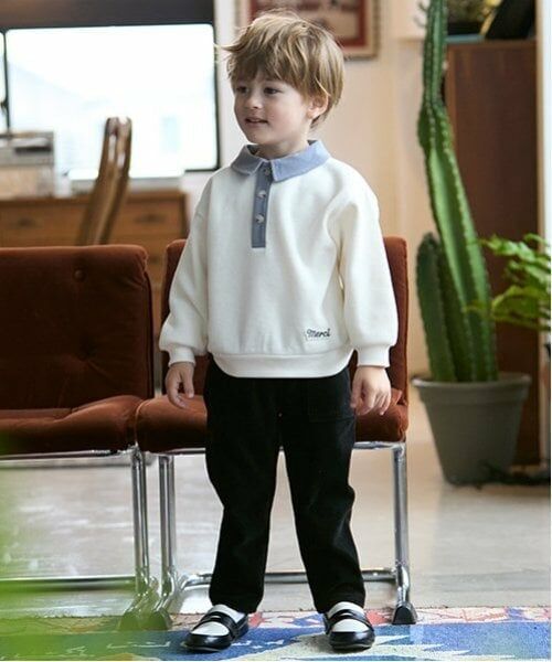 petit main / プティマイン スウェット | 衿配色トレーナー | 詳細9