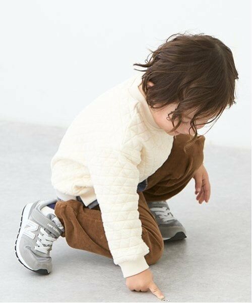 petit main / プティマイン スウェット | 裾チェックトレーナー | 詳細1