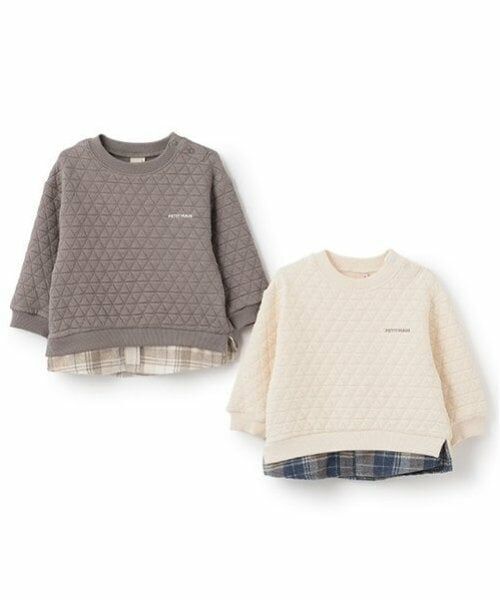 petit main / プティマイン スウェット | 裾チェックトレーナー | 詳細15