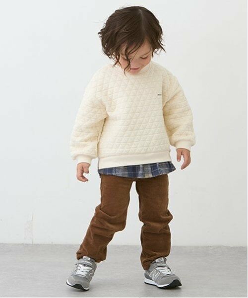 petit main / プティマイン スウェット | 裾チェックトレーナー | 詳細2