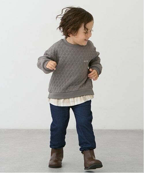petit main / プティマイン スウェット | 裾チェックトレーナー | 詳細5